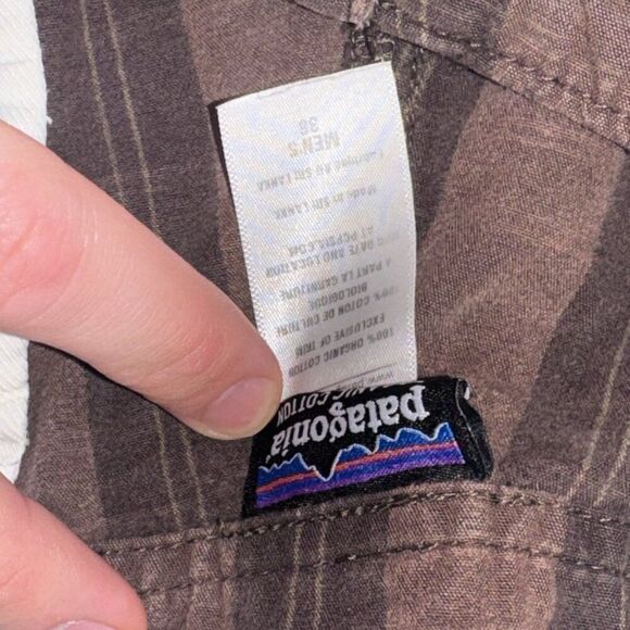 Patagonia Brown Organic Cotton Striped Cargo Lightweight Shorts Men’s 36 - Picture 3 of 5